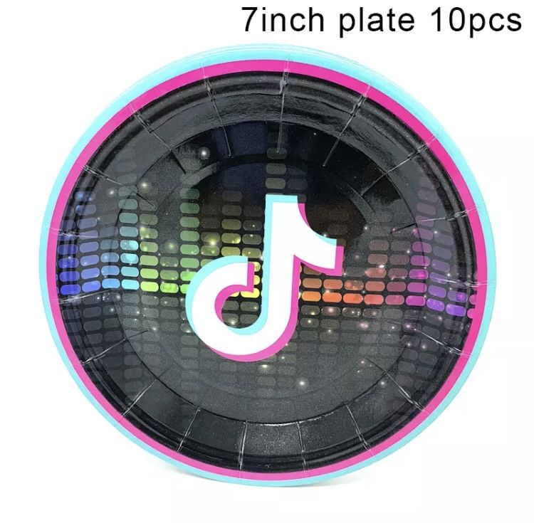 Tik Tok plates 7” (10 pack)