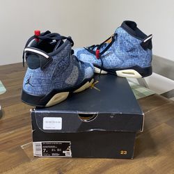 Retro 6 Washed Denim