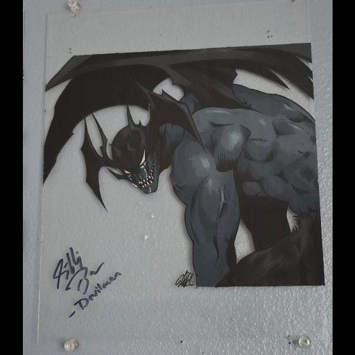 Autographed Devilman Crybaby Glass Painting