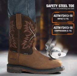 Steal toe boot size 12