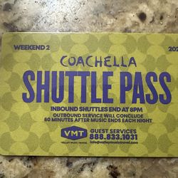 Coachella Weekend 2 Shuttle Pass
