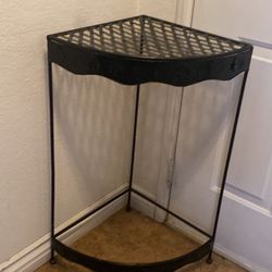 Beautiful Metal Corner High Table Size 32” Inch Tall 23” Wide 16” Deep 