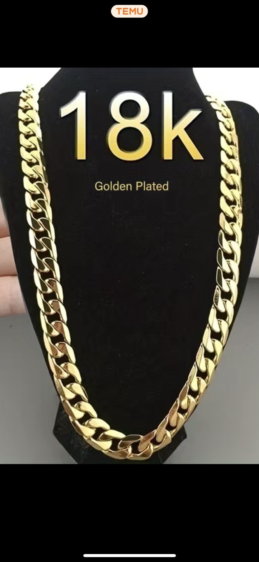 18k Gold Plated Men Link Chain