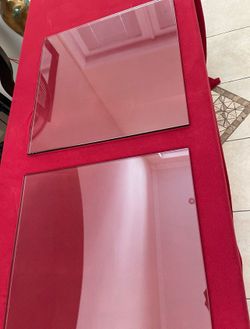 Table Top Replacement Glass (2)Pieces Beveled Square 22” Square x 1/2” Deep $25 for Both