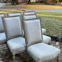 Louis XVI French style Dining Side Chairs 6