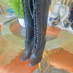 Leather Knee High Boots 