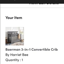 Baerman 3-in-1 Convertible Crib By Harriet Bee
