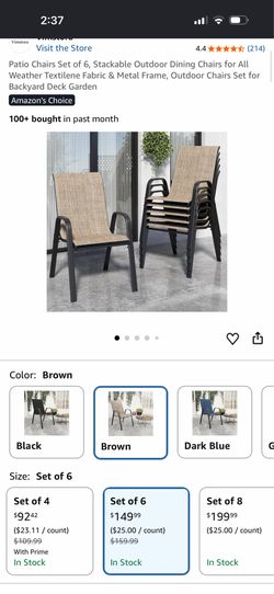 Patio chairs