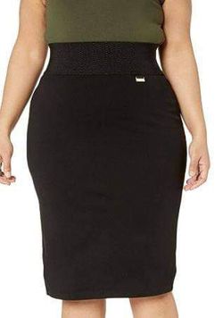NEW Calvin Klein Plus Size 2X Power Stretch Skirt Black