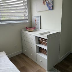 Nursery Dresser with Baby Changing Table