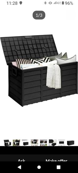 75 gallon storage deck box gardening deck box brand new in the box outdoor storage box patio storage box new 🆕