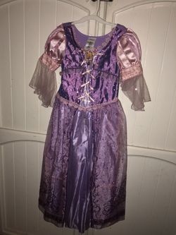 Tangled Original Princess dress Dress and Braid 7/8 Halloween Costume Princess