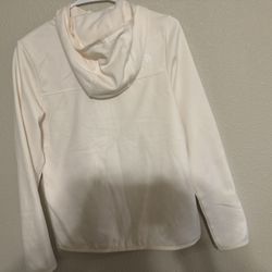 North Face Hoodie Women's Full Zipper Front Jacket Cream Colored Size S J11
