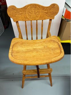 100% natural wood high chair for sale 75.00