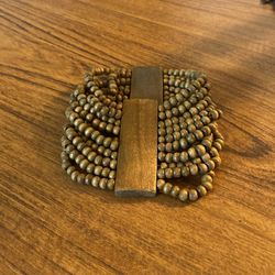 Bead And Wood Bracelet