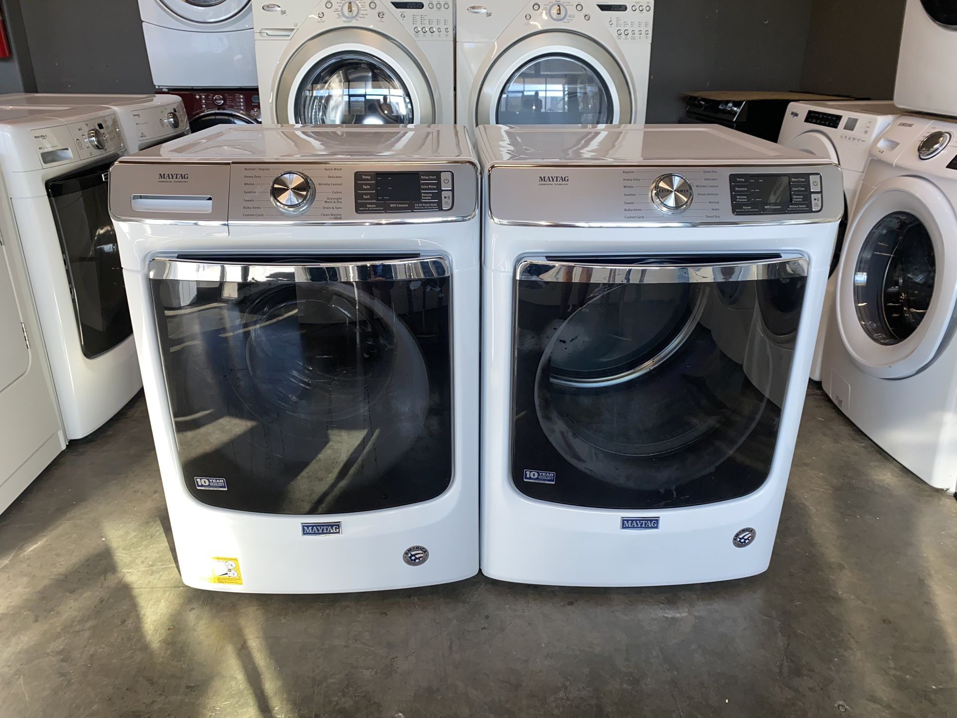 MAYTAG XL CAPACITY WASHER DRYER ELECTRIC SET