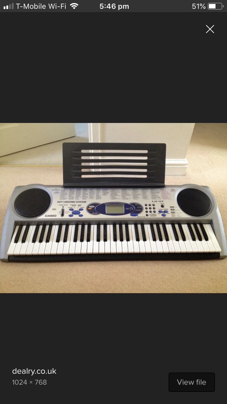 Casio LK-43 with stand & Music Book