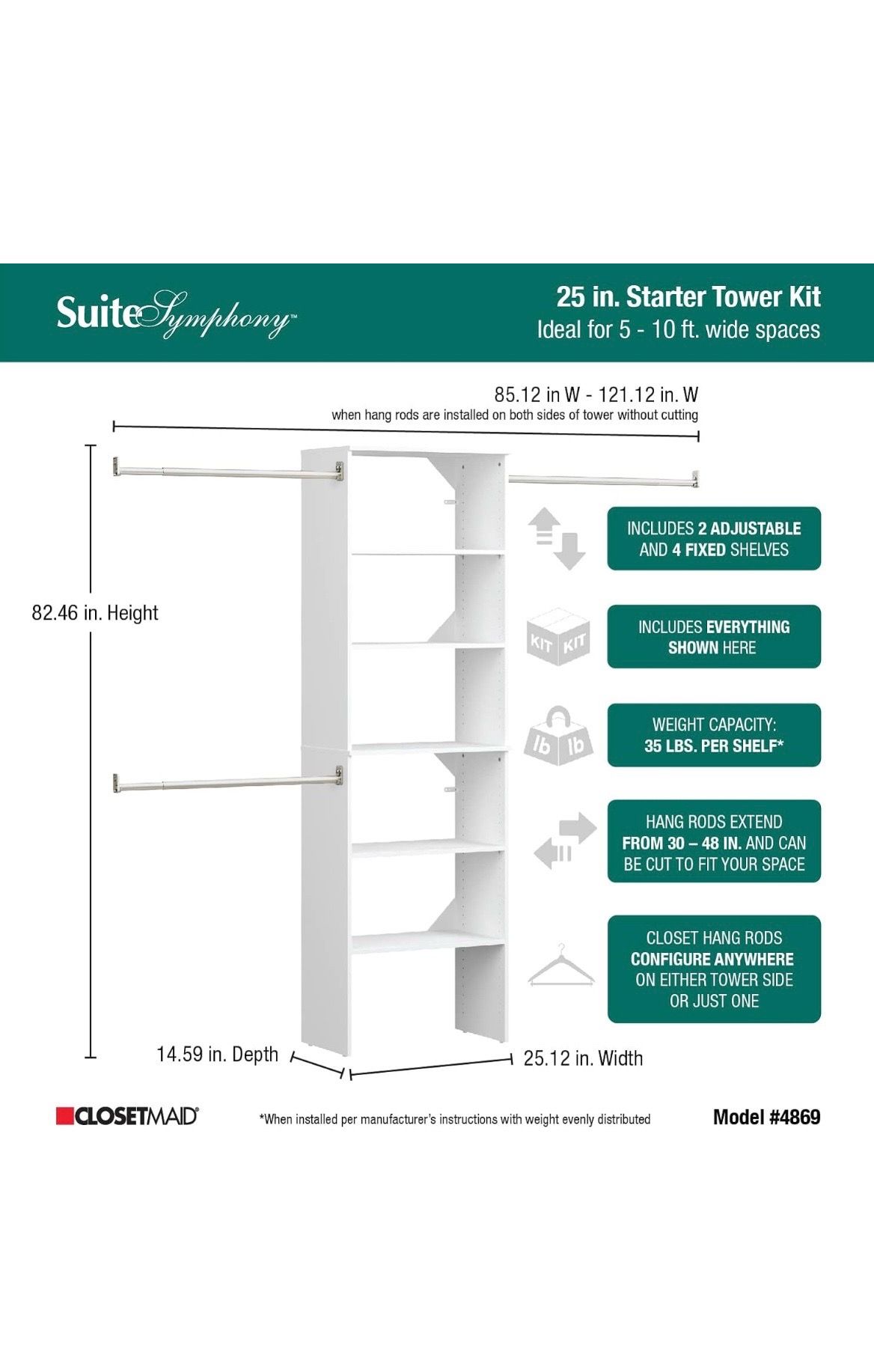 Closet organizer Factory Sealed