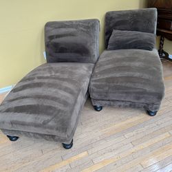 Chocolate Brown Microfiber Chaise