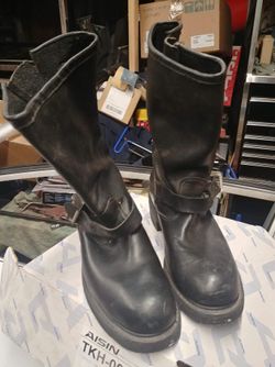 Men's black Steel Toe Boots Size 9
