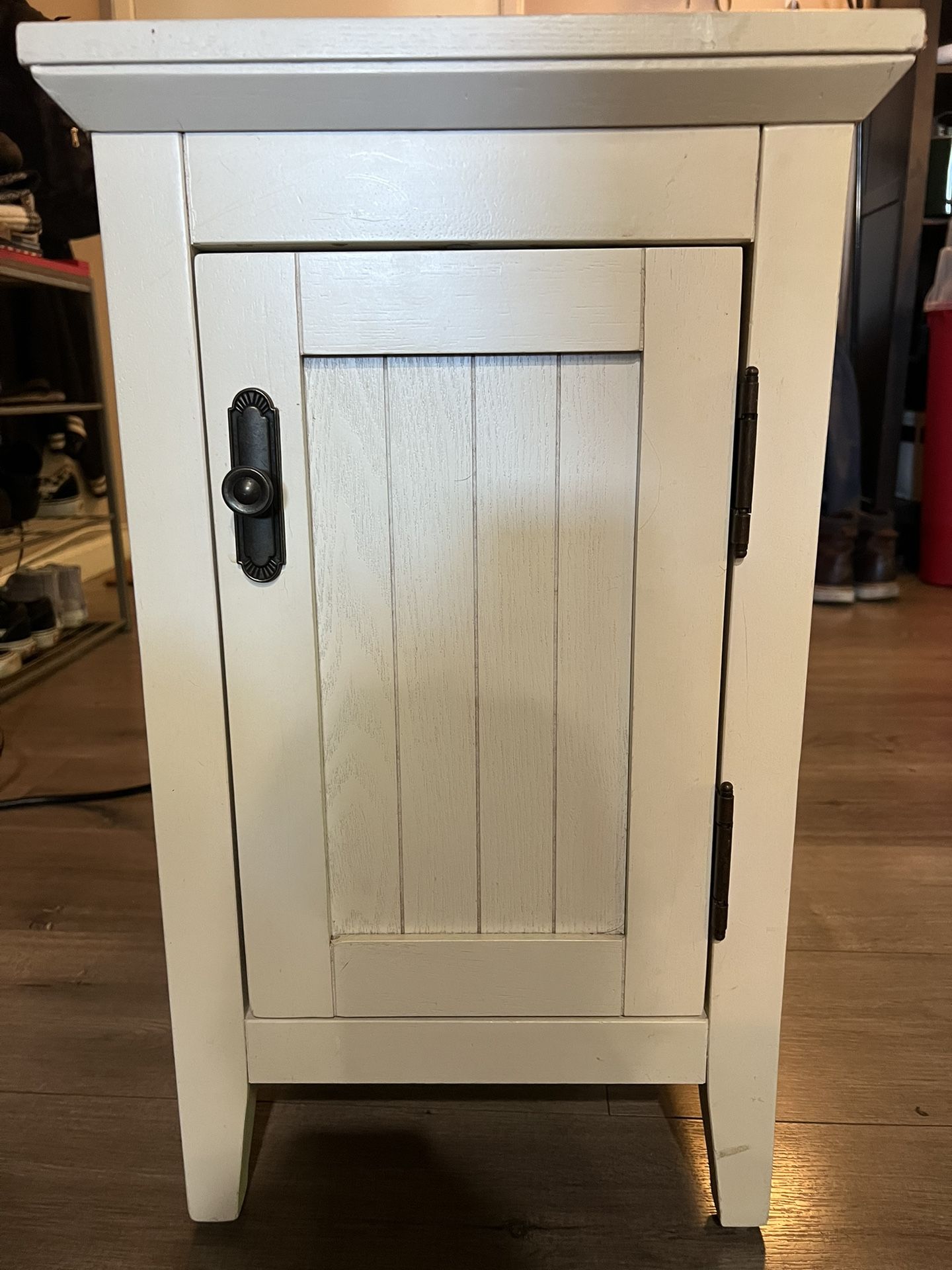 White End/side table With Power and USB Outlets On Back