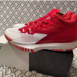 Air Jordan Zion 1 Shoes Men's Size 11 University Red White Sneakers