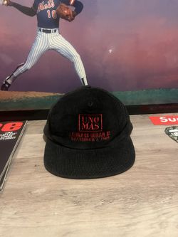 Vintage Leonard vs. Duran III  Boxing  "Uno Mas"  Black Red Corduroy Hat 1989