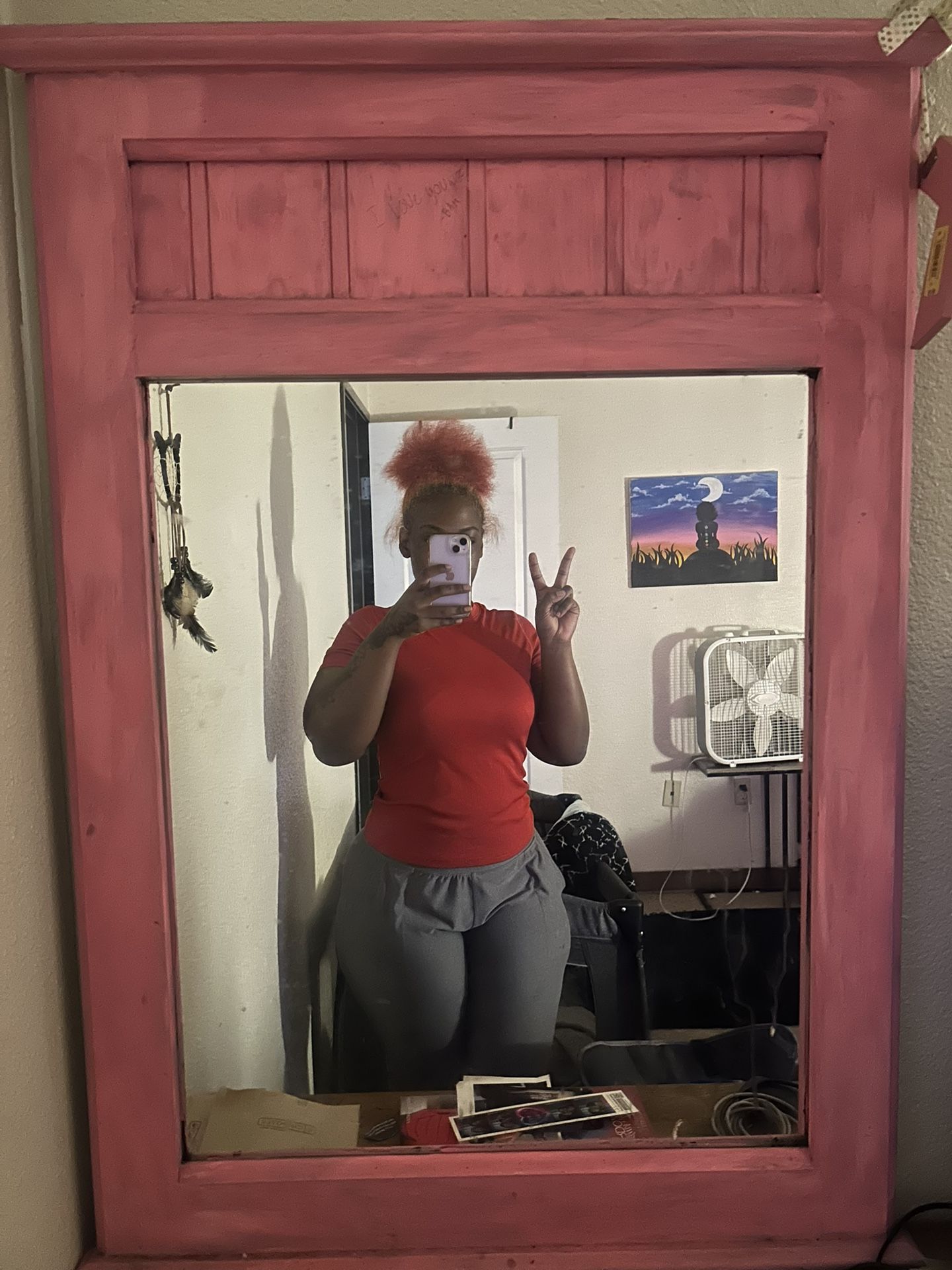 Huge Pink Mirror