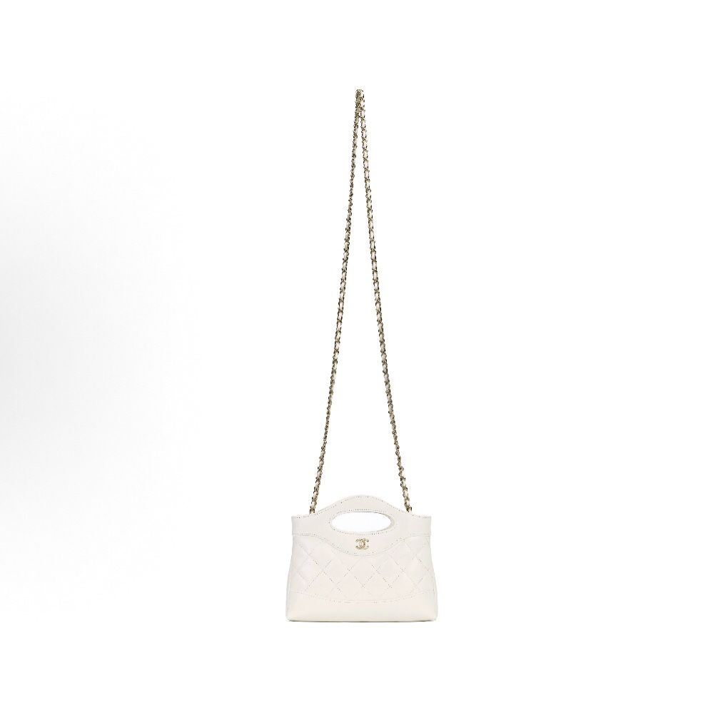 CHANEL 31bag 24S long horizontal version Nano leather chain diamond chain hand-held one-shoulder cross-body bag(64)68