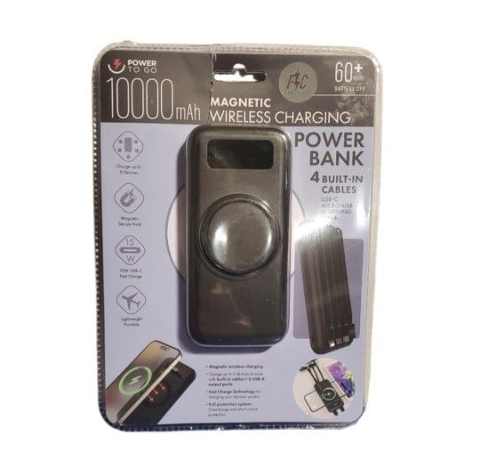 Power To Go Magnetic Wireless Charging Power Bank