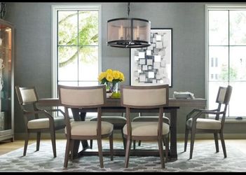 Dining Table with Leaf and 8 Chairs