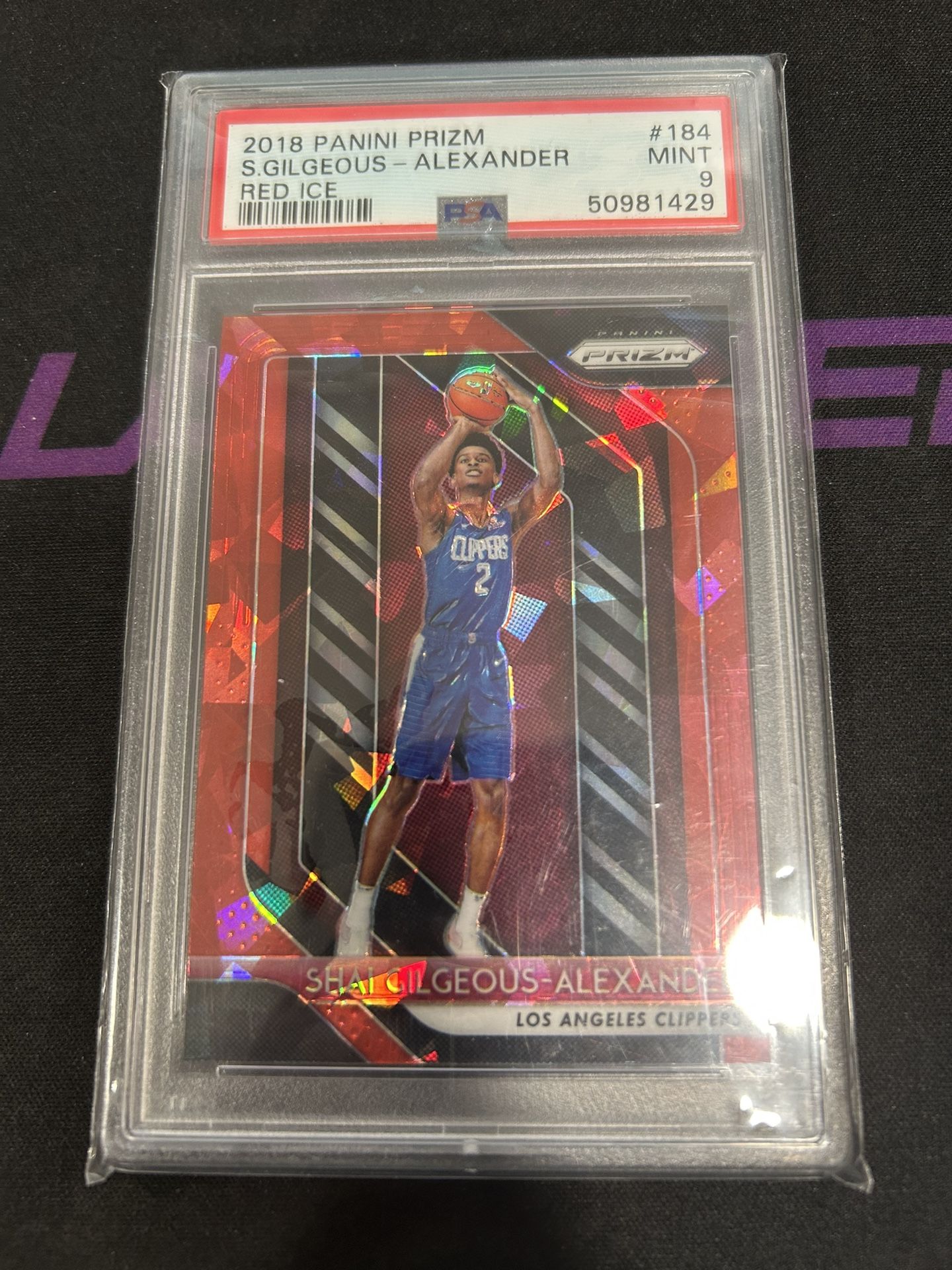 SGA Red Cracked Ice Rookie Card PSA 9