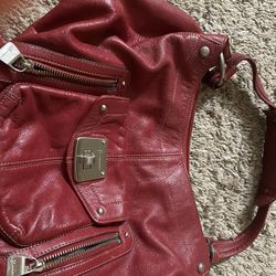 B Makowsky - Red Leather Handbag 