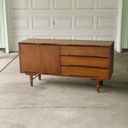Mid Century Walnut Credenza by Stanley Furniture