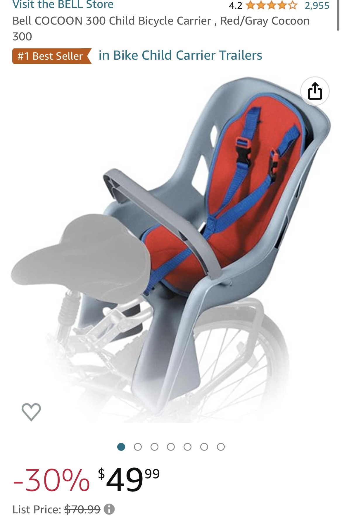 Bell child bike carrier