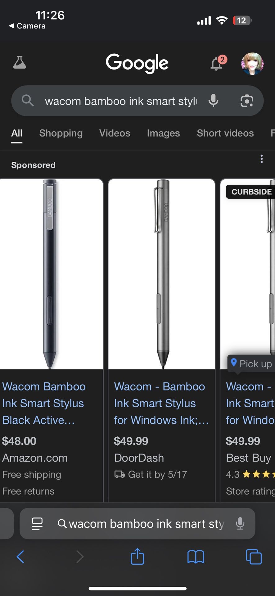 WACOM BAMBOO INK SMART STYLUS