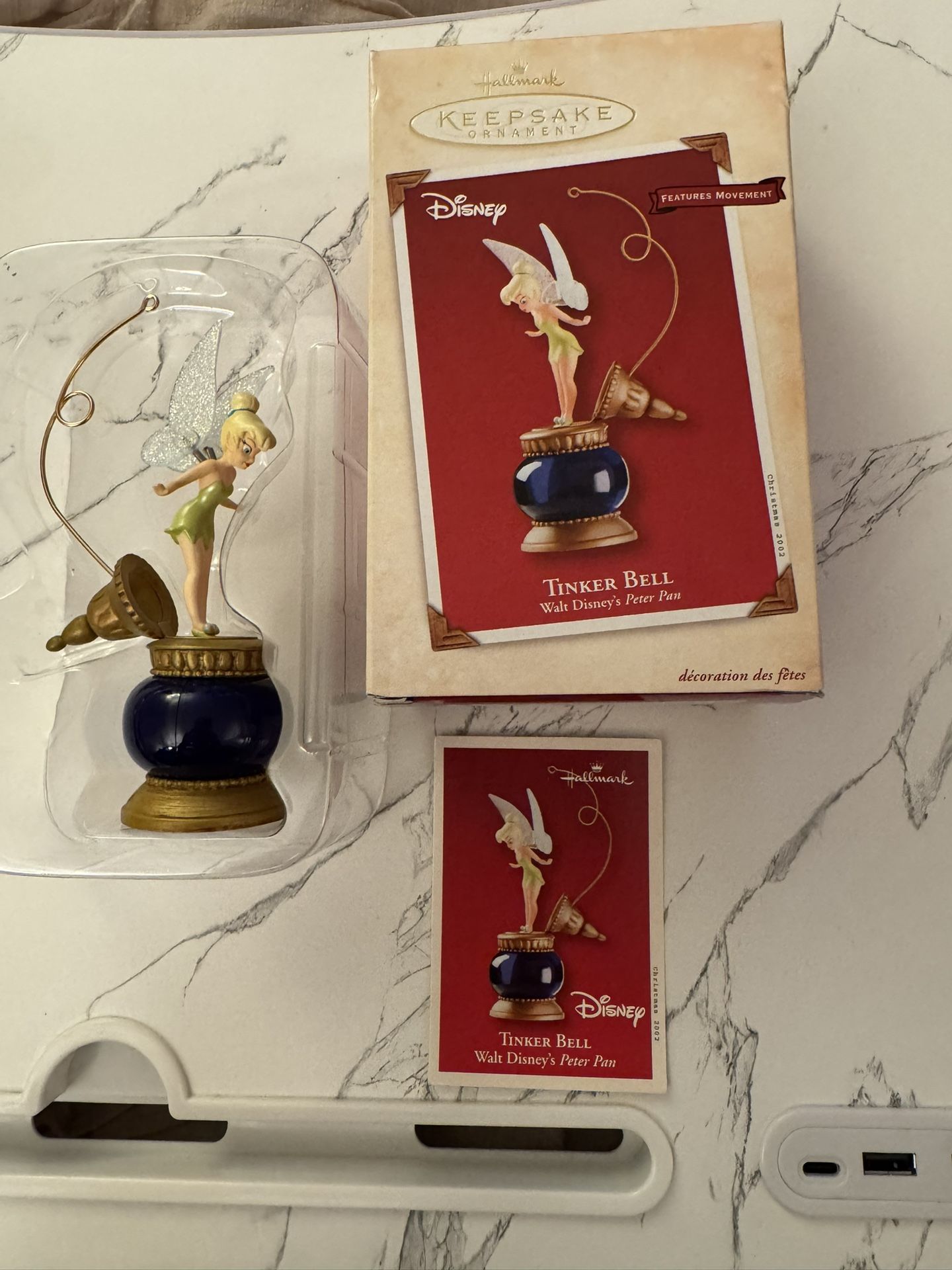 Tinker Bell Walt Disney's "Peter Pan" Hallmark Keepsake Ornament 2002-movement