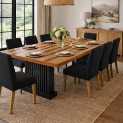 Modern Solid Wood Dining Table / Conference Table – Excellent Condition