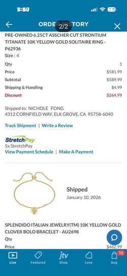 10kt gold clover braclet