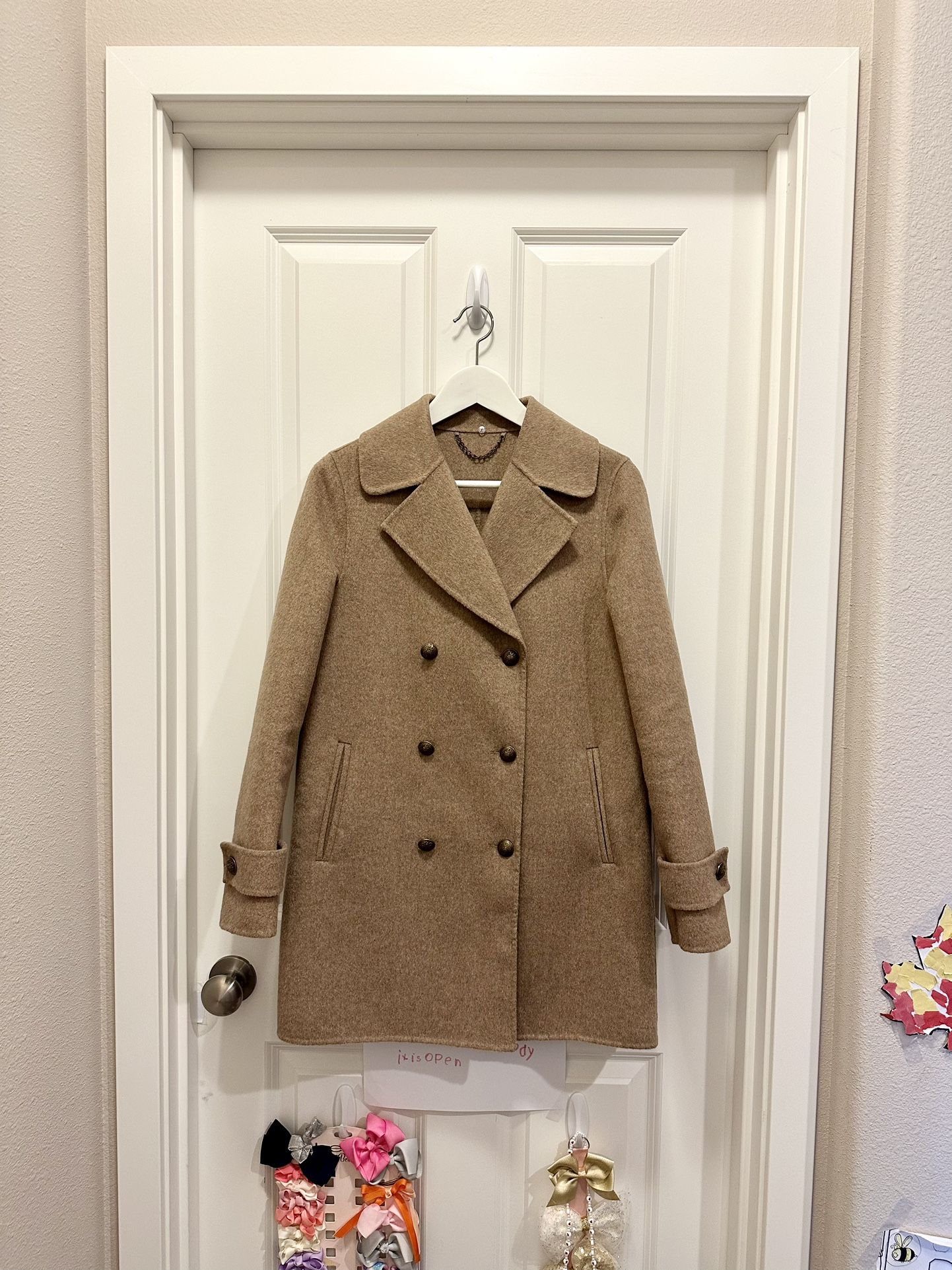 Camel Wool Coat ( Womens S)