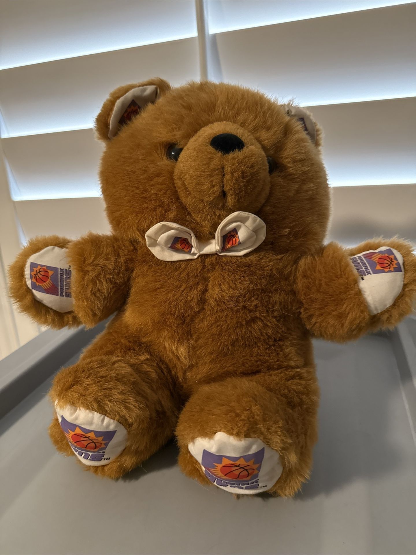 Vintage NBA PHOENIX SUNS Pillow Pal Brown Teddy Bear Reversible Basketball Plush