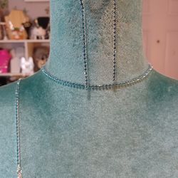 Rhinestone Necklace Set  & Bracelet 