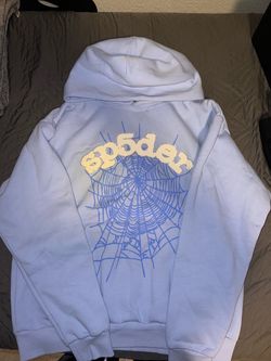 Sp5der Web Hoodie Light Blue
