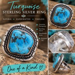 Turquoise Sterling Silver Statement Ring