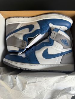 Air Jordan 1 High Blue Grey White Sneakers