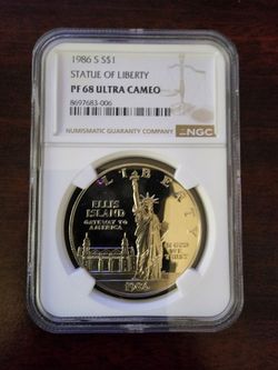 1986 S S$1 Statue Of Liberty PF68 Ultra Cameo