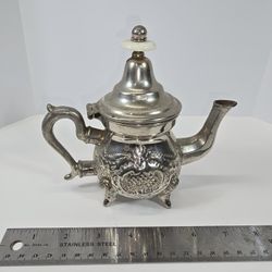 Vintage Maroccan Silver Plated Teapot