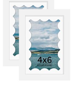 4x6 White Picture Frames Set of 2