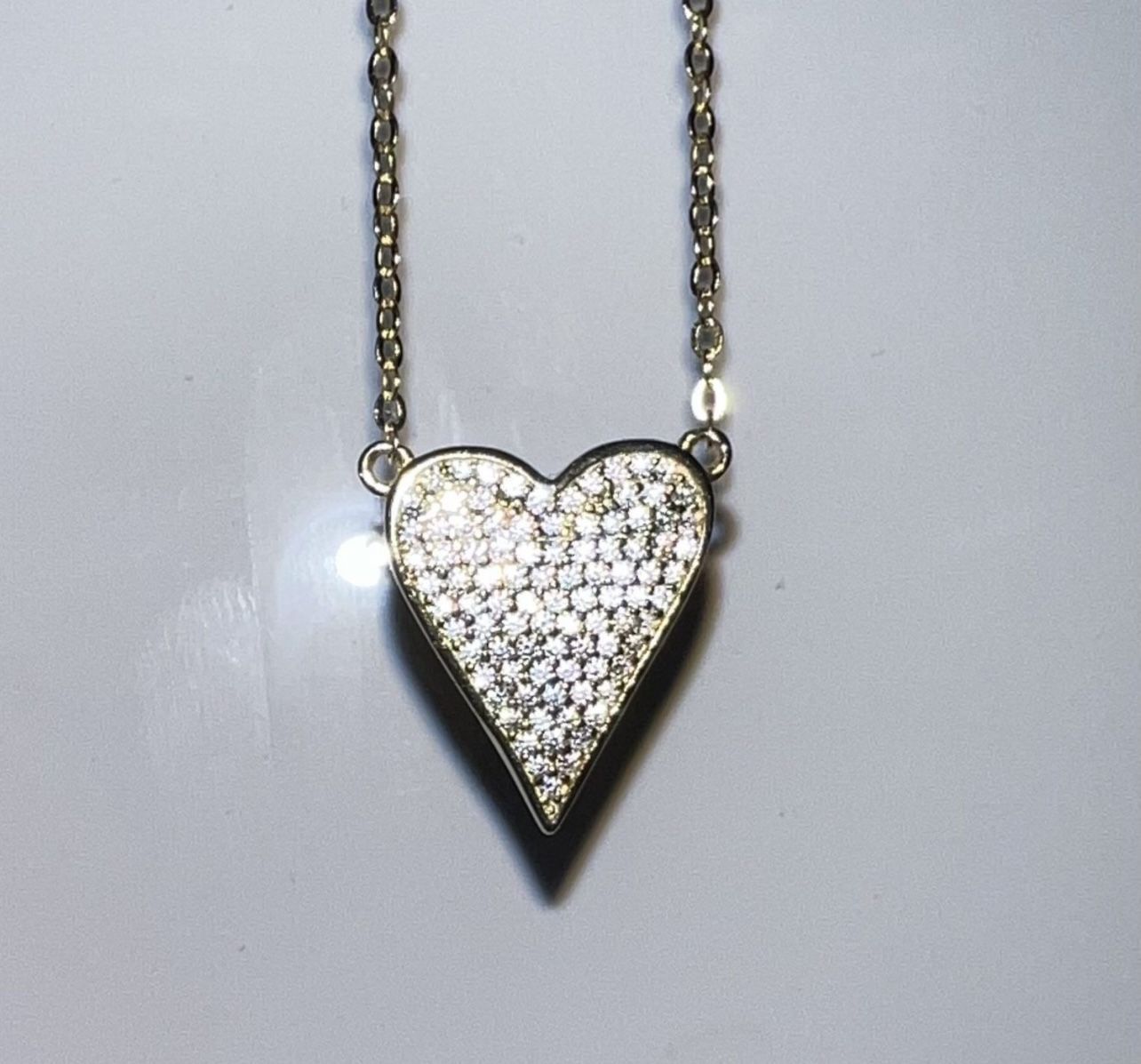 Pave Heart Necklace