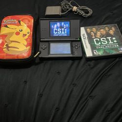 Nintendo DS Lite Black Naruto CSI Game